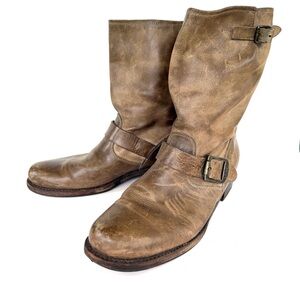 Frye Veronica Short Boots, Brown Leather, Women’s, Size 10